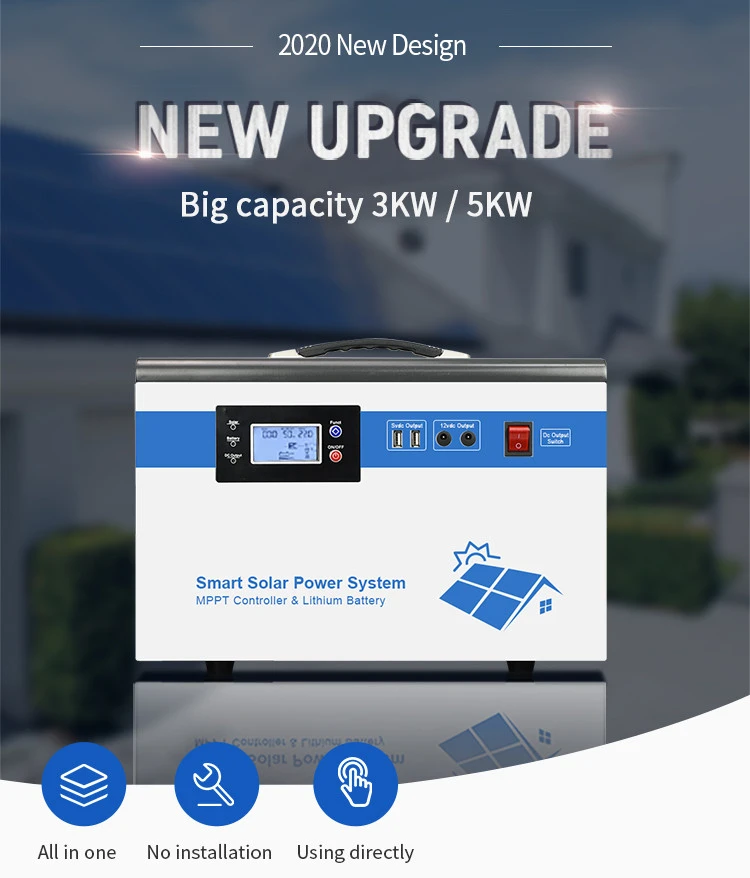 Anern 500w 1000w solar power generator 3000w 5000w solar panel kit set for home