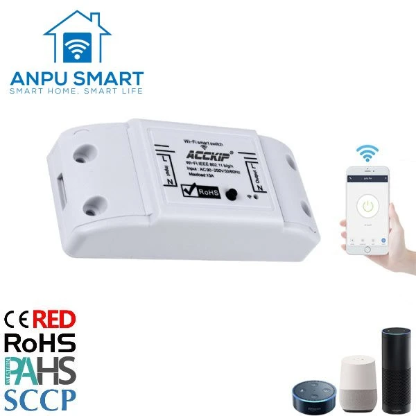 Anpu Tuya App Remote Control Smart Circuit Breaker With Wifi For Amazon Alexa Google Home Wifi Smart DIY Switch