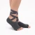 Import Anti Slip Toeless Grip Yoga Socks With Silk Ribbon Black Barre Pilates Exercise Half Toe Low Cut Cotton Ankle Socks from China