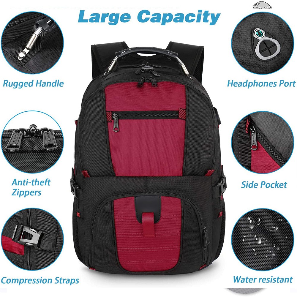 arcuate shoulder strap nylon outdoor daily travel bag waterproof large laptop backpack custom design backpack for travel