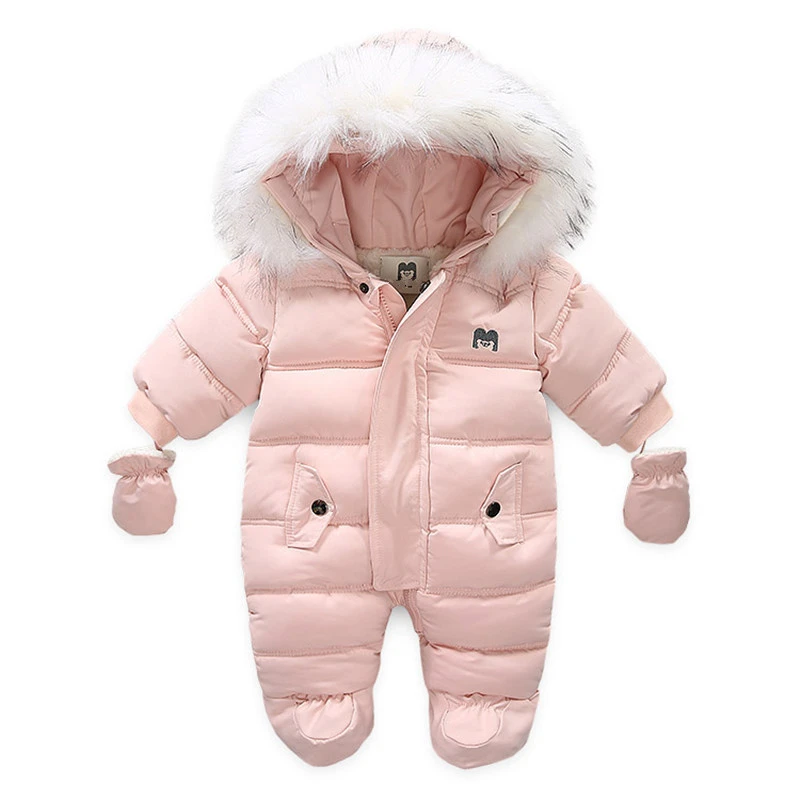 Baby Clothes Newborn Winter Thick Rompers Infant Long Sleeve Costume Coat Plus Velvet Toddler Romper 6-18 Months