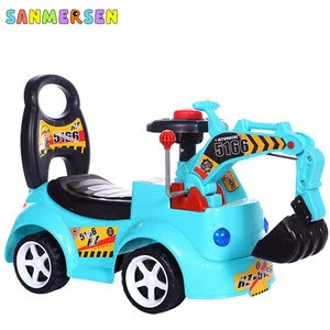 Baby Large Excavator Ride on Car Toys Baby Simulation Electric Car Walker Scooter Balance Birthday Gift for 2-6 Years Old Boys