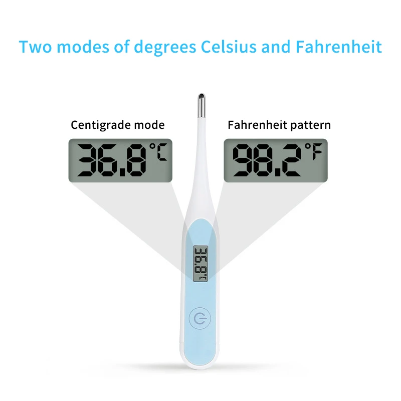 Baby Oral Digital Thermometer LCD Display Body Temperature Measuring Instruments Waterproof High Accuracy Thermometer