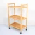 Import BAMBKIN Bamboo kitchen room furniture  3-tier dining cart  trollry  with 4 wheels for dish service from China