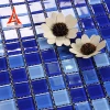 Bathroom glossy glass mosaic wall tiles popular blue colour glass mosaic tile for swimming pool