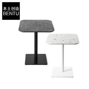 BENTU I 600*600*H750 terrazzo unique trendy design square modern simple tea table bar restaurant gardern cafe dining table
