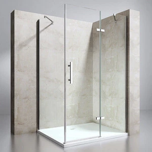 best price shower door with tempered glass and stainless steel fitting