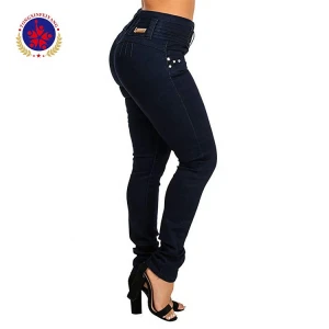 Best women jeans OEM denim in black colors women jeans