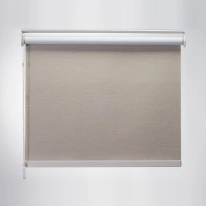 Better than zip track system side rail wind protection roller blind
