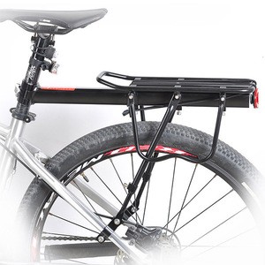 Bike Rear Rack Aluminum Cycling Carrier Rack Mountain Bike Luggage Cargo Rack with Reflector