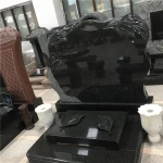 Black Marble Monument Tombstone Cemetery Tombstones for Graves
