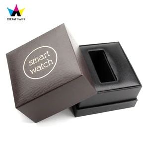 Black Matt Custom Logo Smart Watch Rigid Setup Box With Hot stamp And Pillow