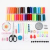 Black Sewing Accessories Kits Zip Round Fashion Home And Travel Sewing Tool Zip Case Genuine Leather Hot