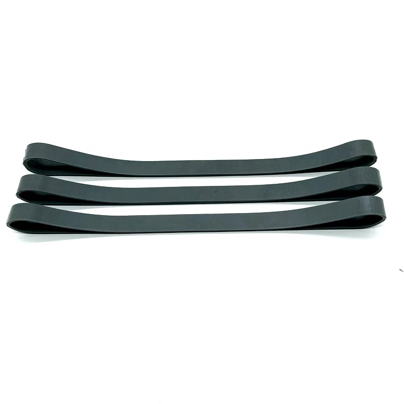 Black Silicone long strip Print logo elasticity Rubber band factory school Office binding Supplies