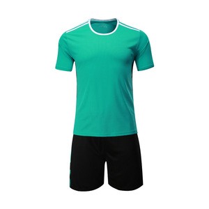 Blue Soccer Wear Team Football Jersey With Your logo Number Polyester Soccer Uniform for Men