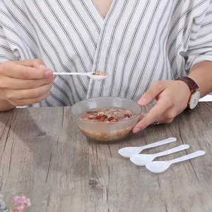 Bpa free ice cream spoon disposable dessert spoons folding plastic spoon