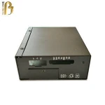 Brushed aluminum audio amplifier enclosure