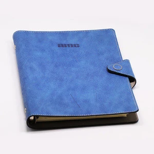 Business dairy, soft leather cover Notebook, logo printed leather dairy book