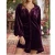 Import C CLOTHING Women Casual Button Front Shirt Style Dresses Long Sleeve Velvet Mini Dress With Belt from China