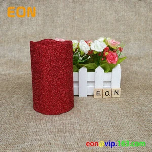 C702 3"*5" Red Glitter LED Luxury Candle With PVC Box Packaging