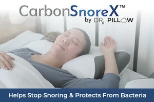 Carbon SnoreX 8 in 1 Cooling Pillow with Anti-Snore Technology and Germ &amp; Allergen Defense