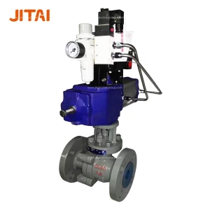 Carbon Steel DN40 Diaphragm Pneumatic Actuated Rotary Ball Valve