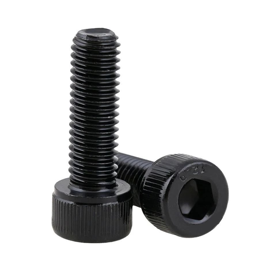 Carbon Steel  Hexagon Socket Head Bolts And Nuts  Cup Head Hexagonal Reverse Thread Black Left Tooth Bolt