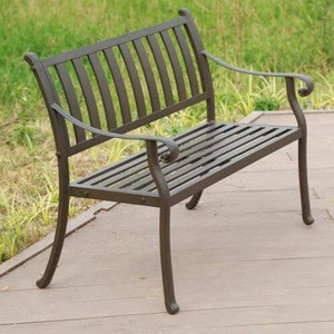 cast aluminium garden park benches seating with steel frame