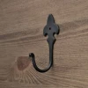 Cast Iron Antique Coat Hook With Ceramic Tip