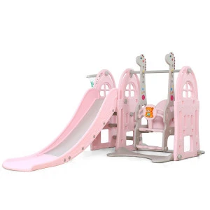 Castle Theme kid slide Indoor mini playground with swing set
