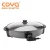 Import CE 1500W Aluminium Round Shape Bottom Wok Electric Skillet Pizza Pan With Glass Lid from China