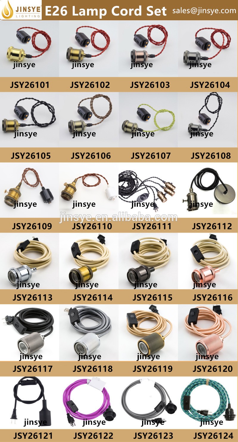 CE VDE UL silicone power cable wholesale lamp cord set
