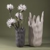 Ceramic Decorative Vases Design Thin Nordic Unique White Vase Modern Beige Scandinavian Table Flower Vase for Home Decor