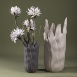 Ceramic Decorative Vases Design Thin Nordic Unique White Vase Modern Beige Scandinavian Table Flower Vase for Home Decor