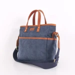 changrong custom large volume waterproof waxed canvas messenger laptop bag for men