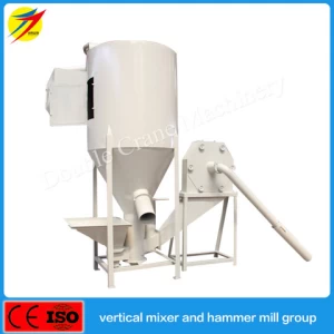 Cheap small chicken/pig/cow/livestock poultry feed grinder and mixer machine group plant