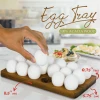 Chicken Coop Egg Tray Rustic Wooden Egg Holder For 18 Eggs Usable in Kitchen Refrigerator