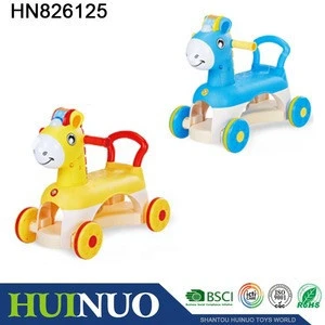 Children freewheel ride on animal kids ride on toys plastic horse HN826125