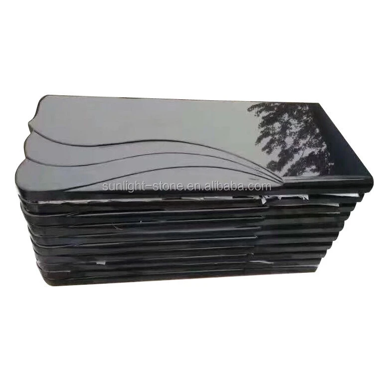 China Black Granite flat Tombstone and Monument Cover Slab with Factory Price