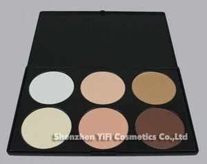 China cheap cosmetics Face foundation powder 6 colors mineral makeup contour palette