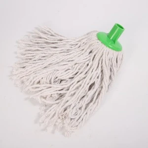 China wholesale Cleaning product cotton wet plastic dust mop head with pvc coated wooden handle