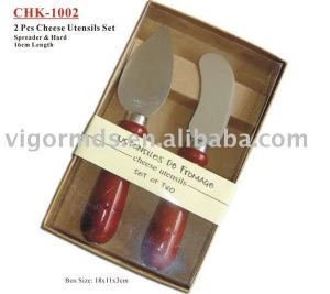 (CHK-1002) Cheese Knife Utensils with Paper Box Packing