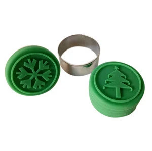 Christmas gift  BPA Free  3d custom Silicone cookie stamp