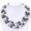 chunky sea shell bead necklace high end costume jewelry