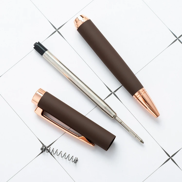Classic color scheme high-end quality Twist metal ballpoint pen black matte gift pen