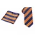 Import Classic Orange Blue Striped Tie Handkerchief Pocket Square Set Microfiber Jacquard Cravate Necktie Set from China