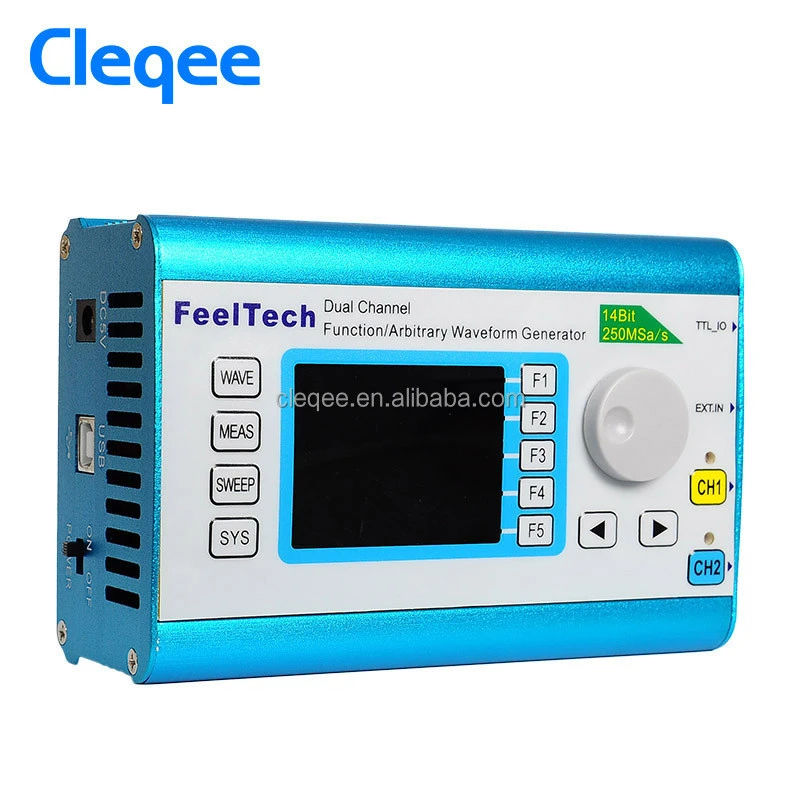 Cleqee FY2300H 60MHz Arbitrary Waveform Dual Channel High Frequency Signal Generator 250MSa/s 100MHz Frequency meter DDS