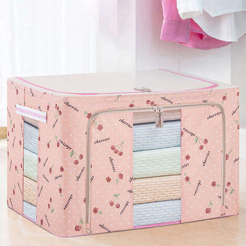 Buy Clothing Steel Frame Stackable Clothes 66l Oxford Cloth Storage Box ...