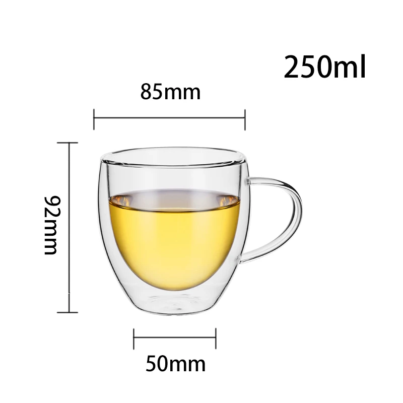 Coffee Cups Wholesale Drinkeare Glassware Double Wall Glass Tea Mugs Coffee Cups