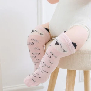 Combed Cotton  Color Baby Tights, Cute Pattern Kids Pantyhose